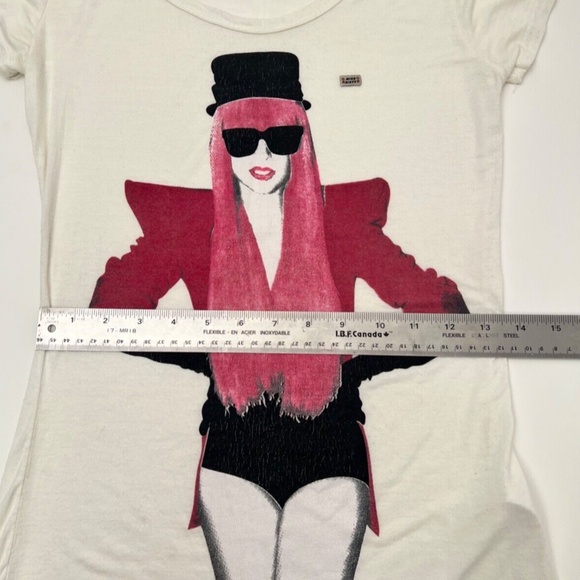 Vintage Lady Gaga Miss Sixty Diamond Shirt 2000s Y2K - Picture 2 of 6